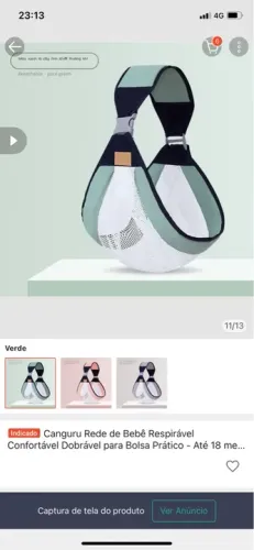Canguru pra carregar bebê