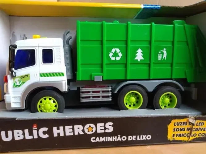 Miniatura Caminhão Lixo Shinytoys 1:16