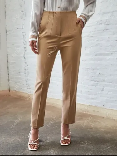 Calça Beje SHEIN Inspiração Zara