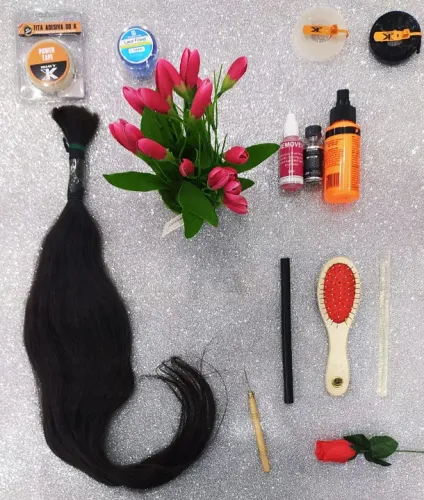 Cabelo Humano 75cm 100g 9,15 Castanho Medio Leve Ondulado Dh