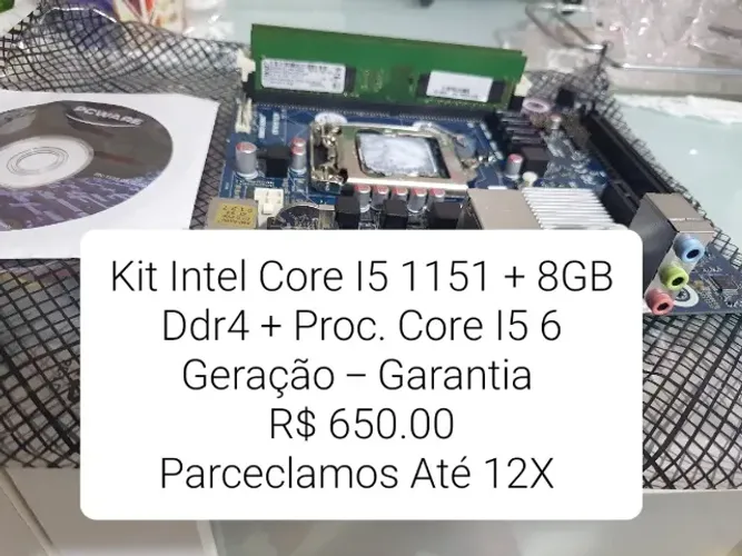 Kit 1151 Core I5 6500,8Gb DDR4,Placa Mãe 1151 - Garantia - Zero.