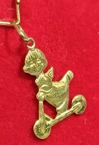 Pingente Anjo Ouro 18 Kilates 0.40 Gramas 12 mm