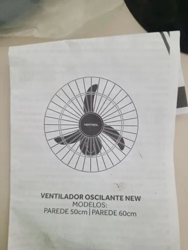 Acabamento do ventilador ventisol de parede 50cm 