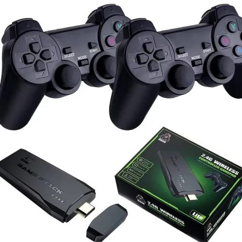 Game Stick Lite 4K com Controles Sem Fio - Diversão Garantida!