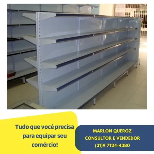 Gondola de Centro Polar 1,70M 30x40 com porta Etiqueta