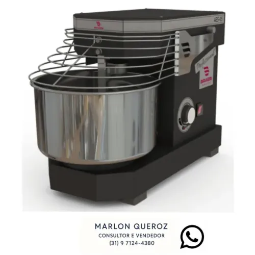 Amassadeira Espiral 5kg Braesi Preta Bivolt 10 Velocidades AES-05