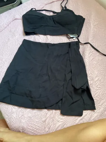 Conjunto short saia preto nunca usado 