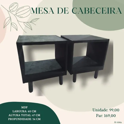 Mesa de cabeceira em MDF