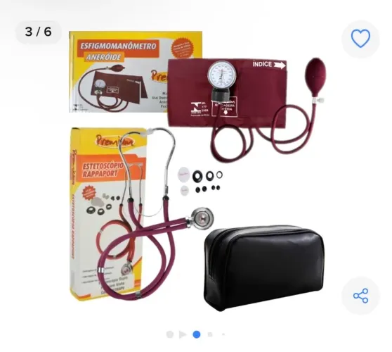 Kit de aferição de sinais vitais.