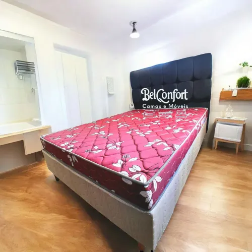 Cama Box com Colchão Floral - Conforto e Estilo