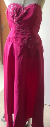Vestido longo rosa