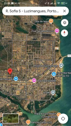 Lote de esquina, a 200mts da TO 080 e 500mts da praia de Luzimangues