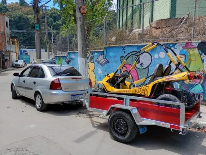 Carga mini buggy dacla reboque fazenda fazendinha kart moto