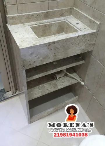 Lavatorio em Cuba esculpida em Bege Bahia