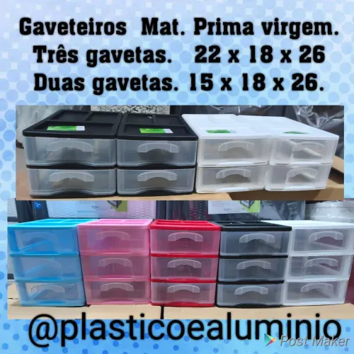 Gaveteiro de plástico 