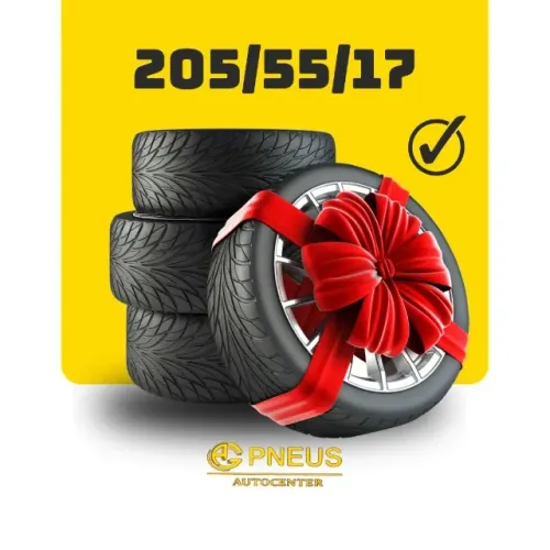 Pneus 205/55 R17 semi novo com muita variedades de importados e nacionais