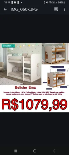 Lindo Beliche Ema 100% MDF / 2 cores disponíveis / pague na entrega / frete grátis