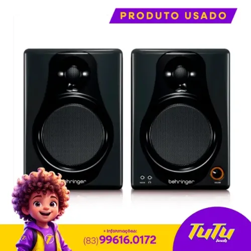 Par de Monitores de Referência Behringer Media 40 - 150W - Em ótimo estado