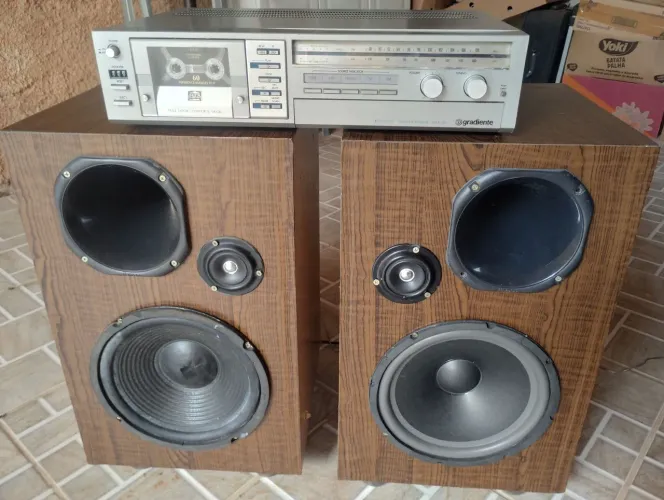 RECEIVER GRADIENTE E CAIXAS DE SOM 