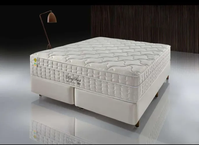 Cama king size colchão molas anjos colchões
