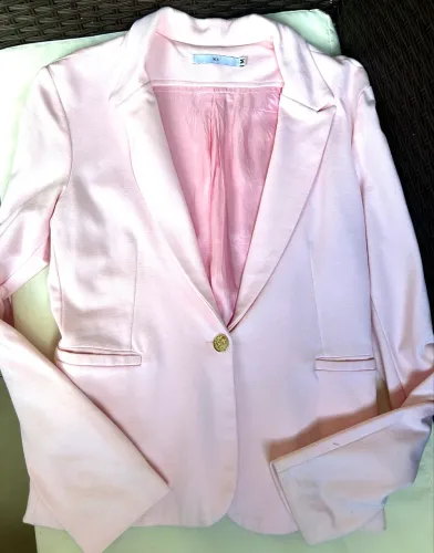 Blazer feminino rosa bebê Mx 
