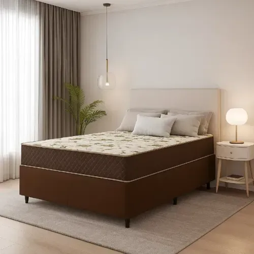 Conjunto base e colchão Espuma D33 casal