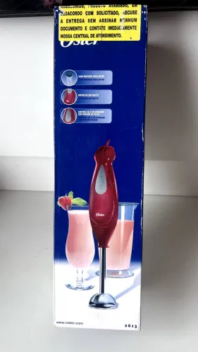Mixer/Batedeira de Imersão Oster Vermelho 250W com Copo Medidor