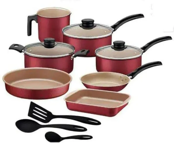 Conjunto de panelas e utensílios de cozinha - Tramontina -  antiaderente- 10 peças