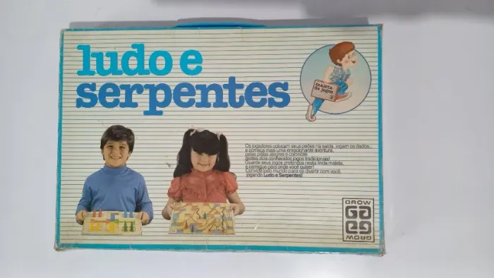 Jogo Ludo E Serpente Grow Completo - Antigo Anos 80