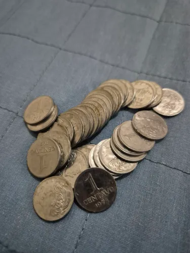 Moedas Antigas - Coleção 1 Centavo 1975