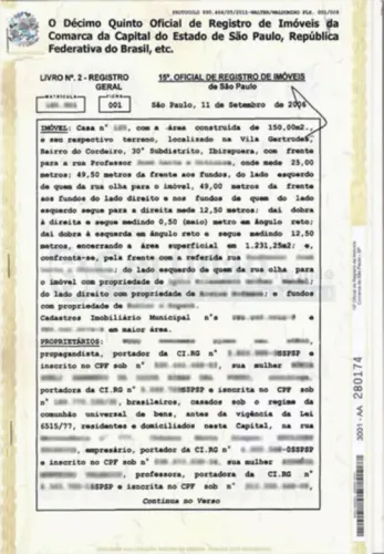 Registros Cartoriais de Imóveis