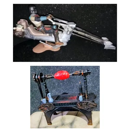 Star wars mando Speederbike e jabbas grill para Eugler