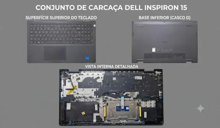 Kit Carcaça Completa Com Teclado e Touchpad Dell Inspiron 15 3511 Original