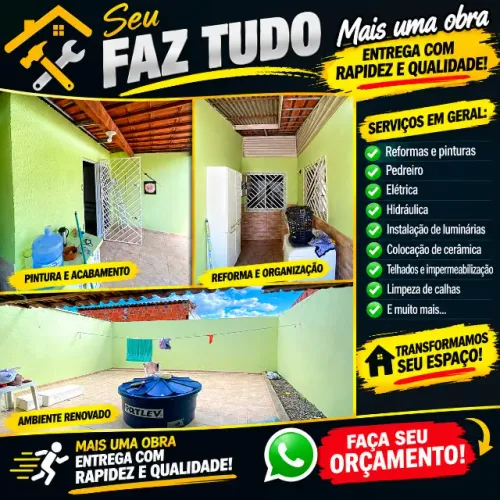 Chama seu Faz tudo , o melhor da região  qualidade é preço  vc só encontra aqui chama no z