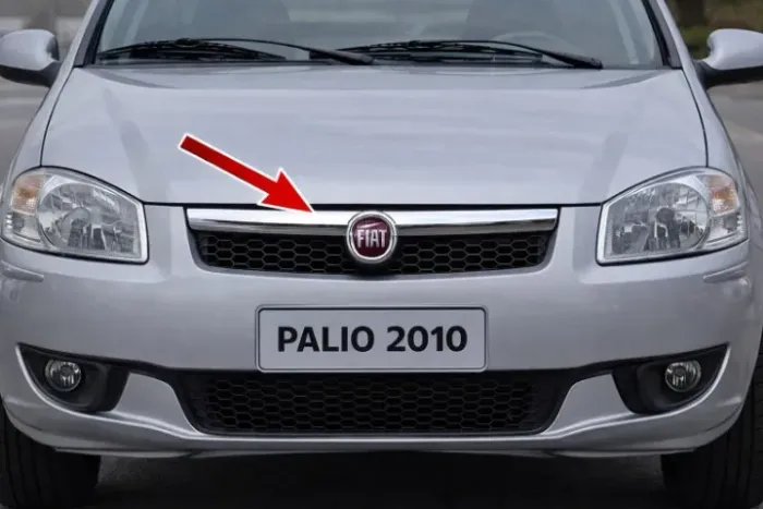 Friso Cromado Grade Frontal Palio 2010 A 2012 S/ Emblema Cromado