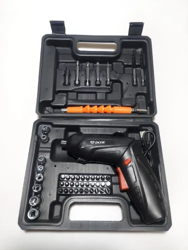 Mini Parafusadeira Sem Fio Portátil Recarregável 32 Ponteiras + Maleta com Acessórios 