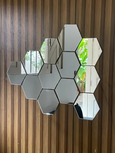 Kit 12 Espelhos Hexagonais - ESPELHOS REAL