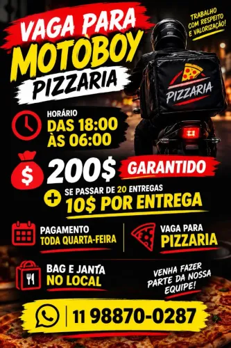 Vaga de motoboy 