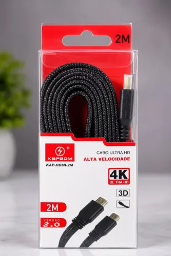 Cabo HDMI 2M 3D 4K KAPBOM KAP-HDMI-2M