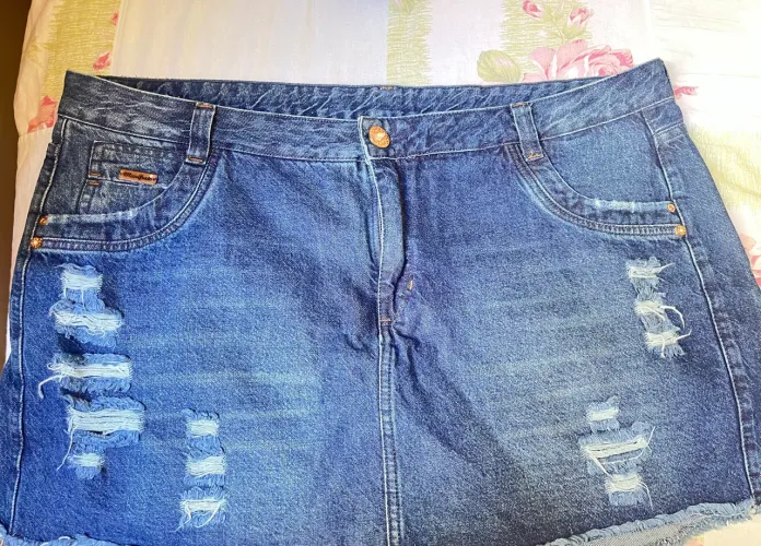 Short saia jeans 