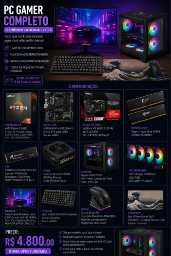 Venda de pc gamer completo ou peças separadas