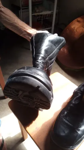 Botas de couro legítimo para motos tamanho 44