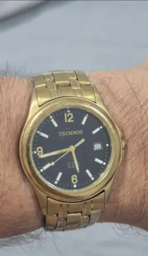 Relógio TECHNOS DOURADO À QUARTZ - ÓTIMO ESTADO
