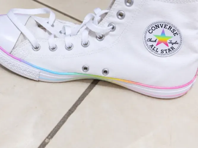 Tênis Converse All Star Pride branco cano alto tamanho 43