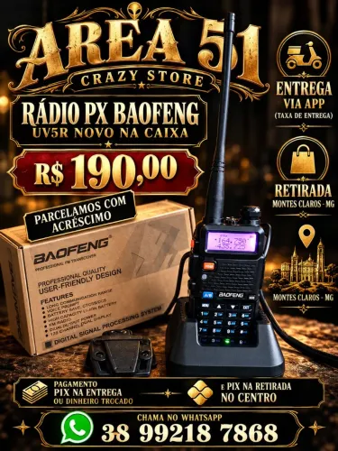 Rádio Comunicador Ht Walk Talk Dual Band Uhf Vhf Uv-5r Fm