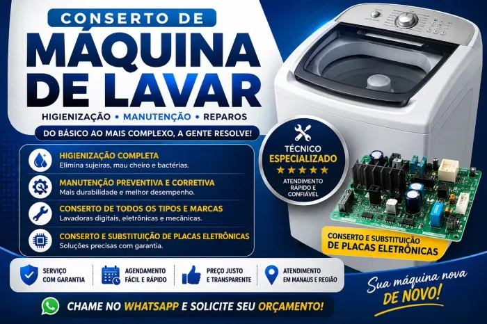 Técnico máquina de lavar a domicílio