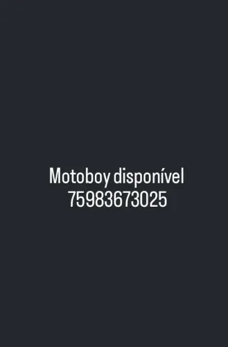 Motoboy disponível