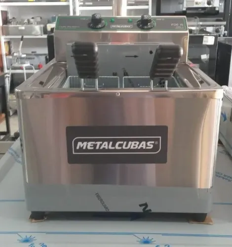 Fritadeira elétrica zona fria 15L 8000W Metalcubas