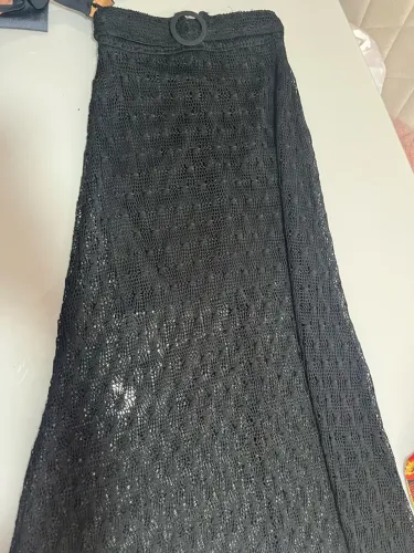 Bazar saia longa preta