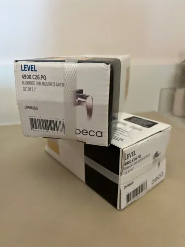2 Acabamentos para Registro de Gaveta Deca Level - Cromado